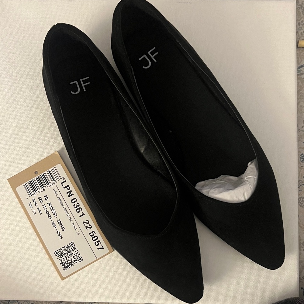 JustFab Elegant Black Flats